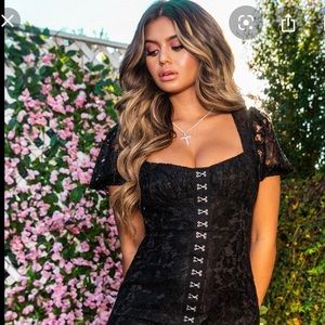 pretty little thing x ashley graham dress.